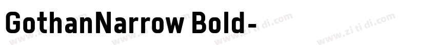 GothanNarrow Bold字体转换